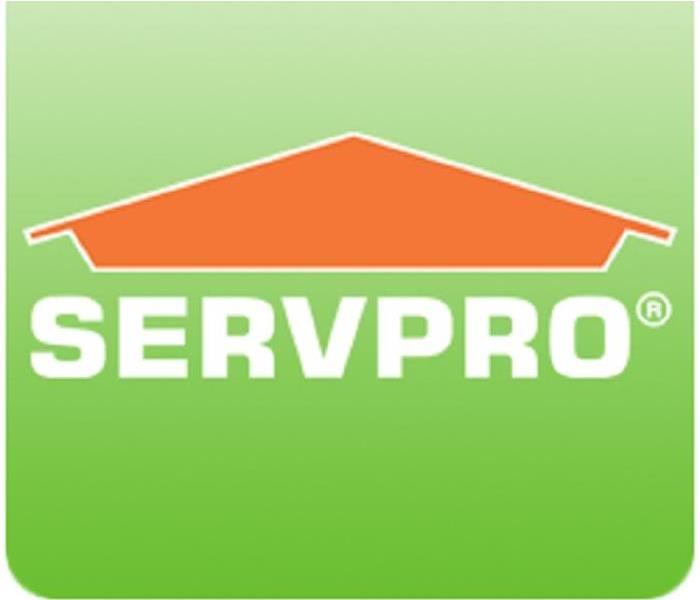 Green background and says 'SERVPRO'.