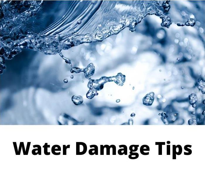 Water and says ' Water Damage Tips '.